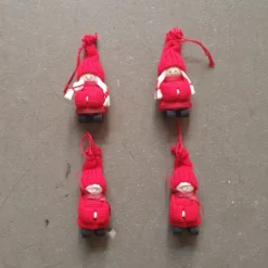 Julgranshänge tomteflicka/pojke, 4-pack