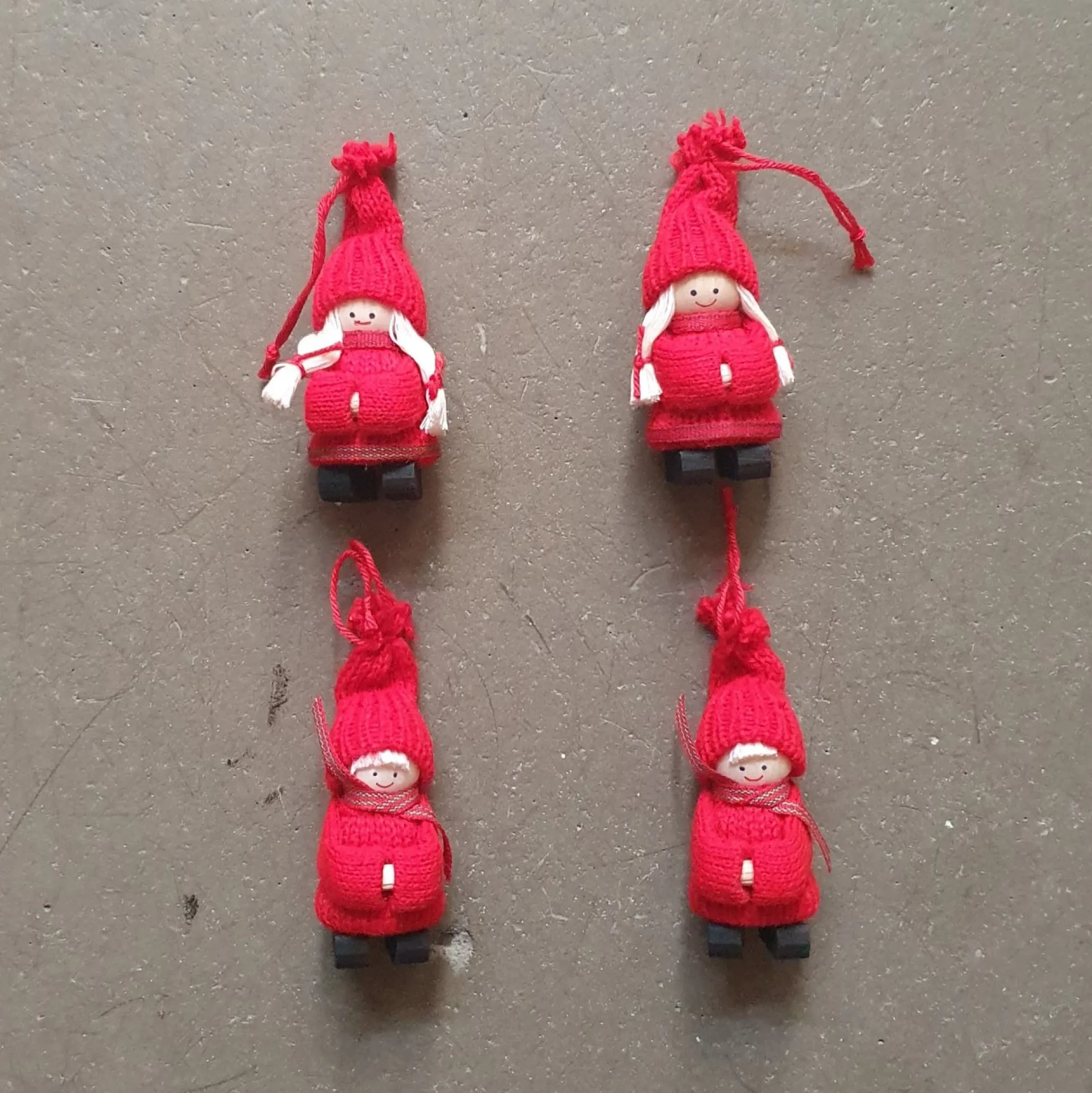 Julgranshänge tomteflicka/pojke, 4-pack