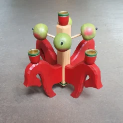 Ljusstake Fyrspann, röd