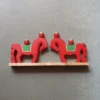 Ljusstake Parhästar, röd