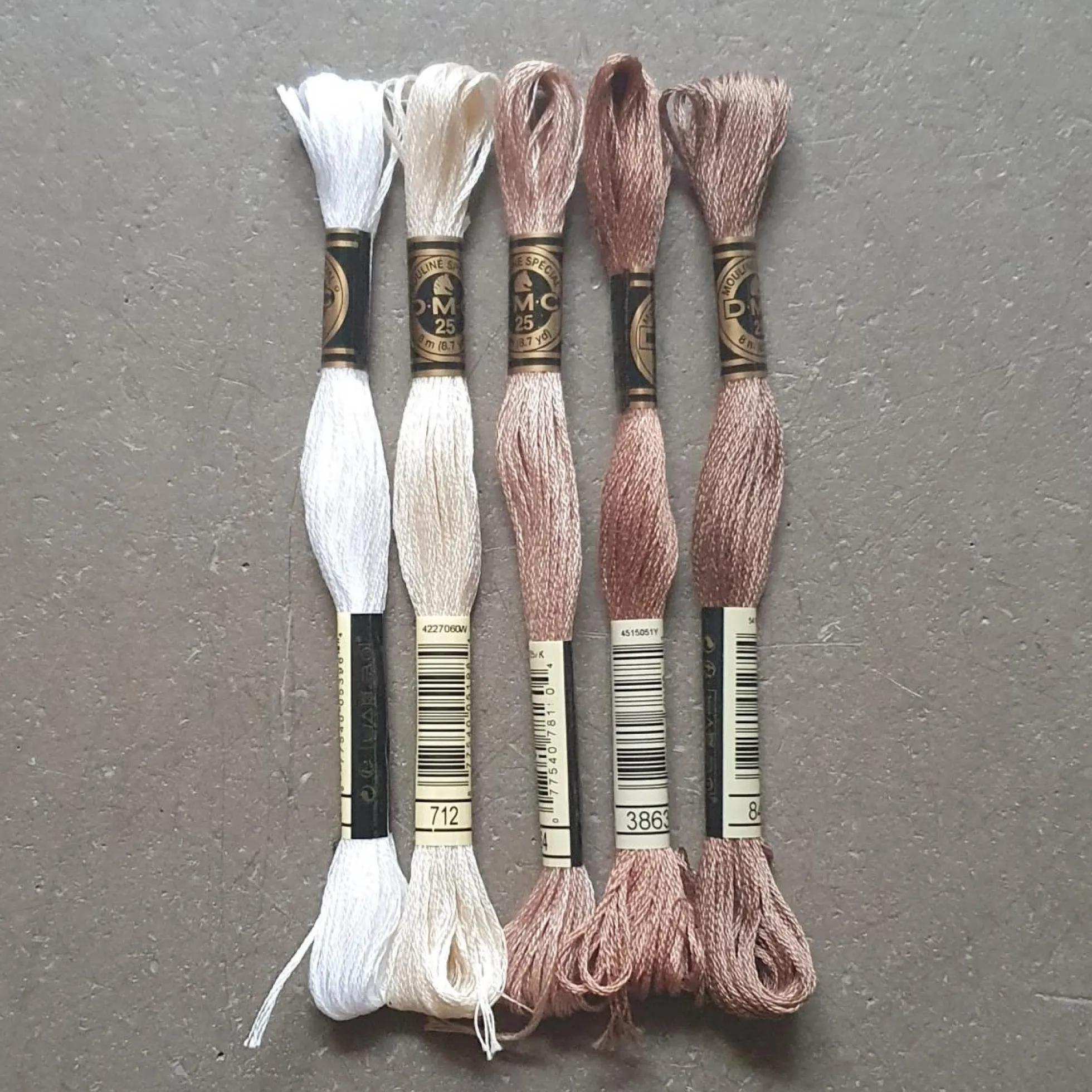 Moulinégarn beige, 5-pack