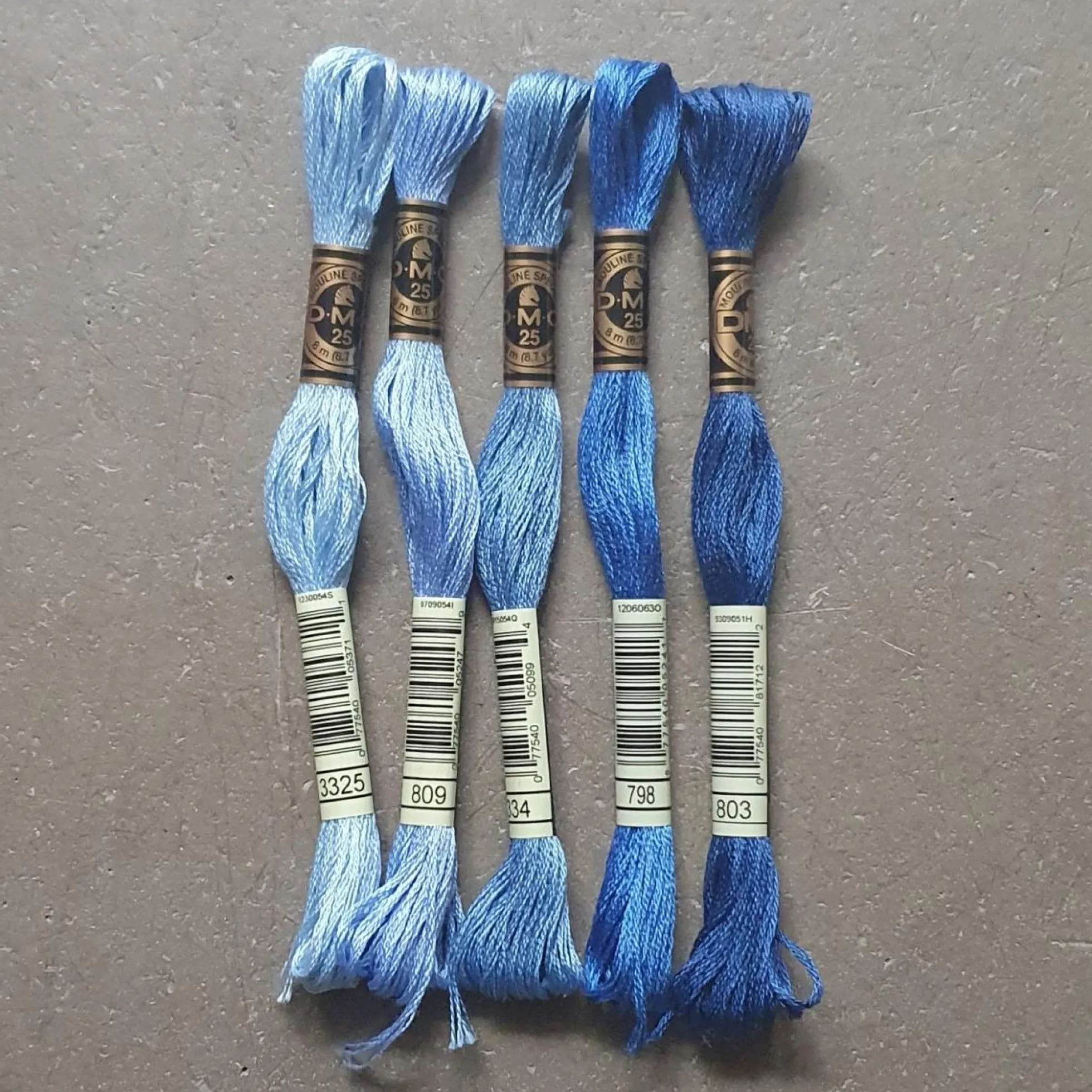 Moulinégarn blå, 5-pack