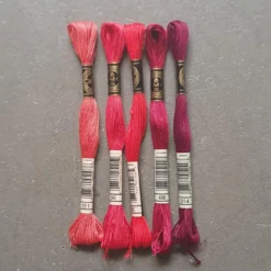 Moulinégarn röd, 5-pack