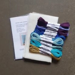 Oriental blå broderikit