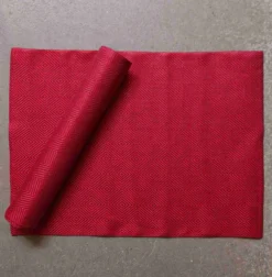Rutig strandråg 35×50 bordeaux/röd