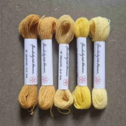 Ullgarn för broderi, gul