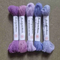 Ullgarn för broderi, lila